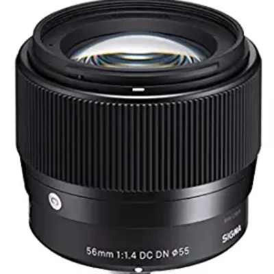 Sigma 56mm f/1.4 DC DN Contemporary Lens for E-Mount Mirrorless Cameras (APS-C Format, Black)