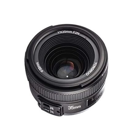 YONGNUO YN35mm F2 Lens 1:2 AF/MF Wide-Angle Fixed/Prime Auto Focus Lens for Nikon DSLR Cameras- Black