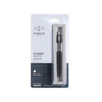Parker Classic Matte Black Chrome Trim Ball Pen