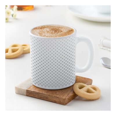 Borosil Grey Pixel Mug, 320 ml