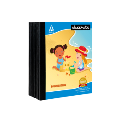 Classmate Notebook, 19.0 cm x 15.5 cm, 92 pages, Square – 9 Mm (21 Squares), Hard Cover
