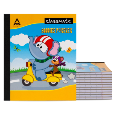 Classmate Notebook, 19.0 cm x 15.5 cm, 92 pages, Broad Rule, Hard Cover