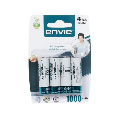 store nvie Pack of 4, AA Ni-CD 1000mAh Capacity Rechargeable Battery