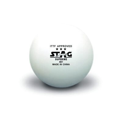 Stag Supreme 3 Star (White) Table Tennis Ball Pack of 12