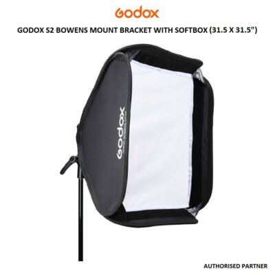 Godox S2 Bowens Mount Bracket With Softbox (31.5 X 31.5″)