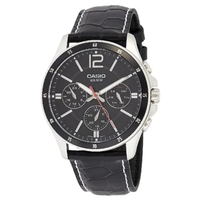 Casio MTP-1374L-1A Men’s Quartz Multi-Dial Watch – Black