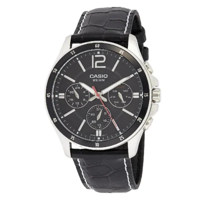 Casio MTP-1374L-1A Men’s Quartz Multi-Dial Watch – Black