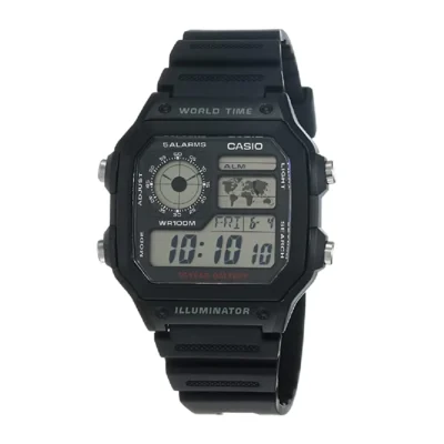 Casio Youth-Digital Grey Dial Men’s Watch-AE-1200WH-1AVDF (D097)