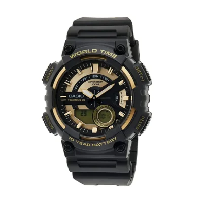 Casio Youth-Combination Analog-Digital Gold Dial Men’s Watch-AEQ-110BW-9AVDF (AD206)