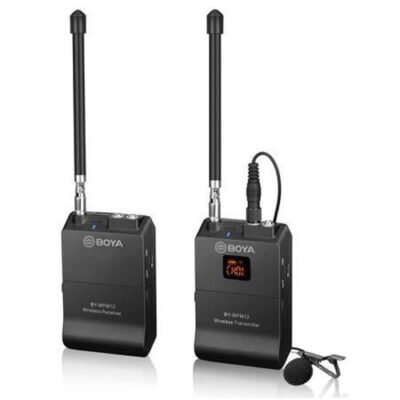 BOYA BY-WFM12 VHF WIRELESS MICROPHONE SYSTEM FOR SMARTPHONE, TABLET, DSLR, CAMCORDER, AUDIO RECORDER AND PC