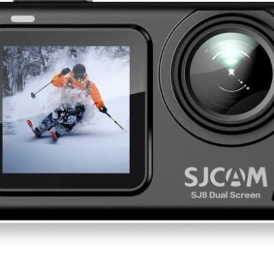 SJCAM SJ8 Dual Screen 4K/30fps Sports Action Camera | 2.33’/1.3′ Dual Touch Screen Display | 170? Wide-Angle | Super Night Vision | 30m Waterproof |Digital Vlog Camera | Black