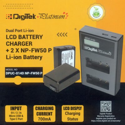 Digitek Platinum Li-ion Rechargeable Battery Pack for GoPro Hero 9/10/11/12 Black 1720mAh 1720Mah Lithium Ion Rechargeable Battery Use As A Spare Or Replacement Battery For Your For GoPro Hero9 Black High Power Rechargeable Battery Inbuilt overcharge / Discharge & Short Circuit protection.