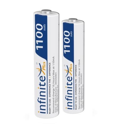 ENVIE AAA Rechargeable Batteries, High-Capacity Ni-MH 1100 mAh, Low Self Discharge, Pre-Charged (Pack of 2) (AAA11002PL)