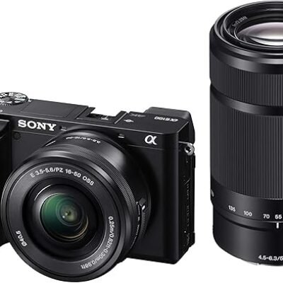 Sony Alpha ILCE-6100Y 24.2 MP Mirrorless Digital SLR Camera with 16-50 mm & 55-210 mm Zoom Lenses