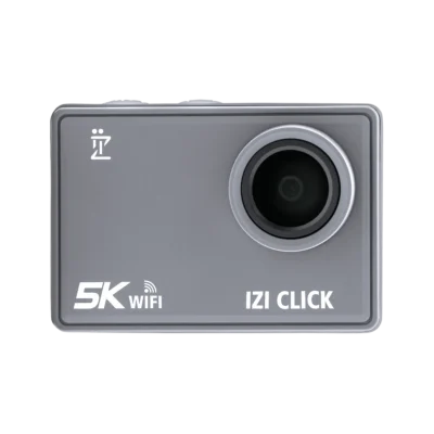 New IZI Click 5K 30FPS Budget Action Camera, 170 HD Wide Angle, Anti-shake EIS, MotoVlog, Youtube, Live Stream, 110ft Waterproof, Sports Cam, Type-C Mic Support, Accessory Kit, 2 X Battery Included