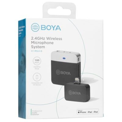 Boya BY-M1LV-D iOS 2.4Ghz Wireless Microphone (1Transmitter+1Receiver)