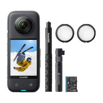 insta360 X3 Creator Kit (X3 Action Camera+X3 Sticky Lens Guards+X3 Battery+Bullet Time Accessory Bundle)