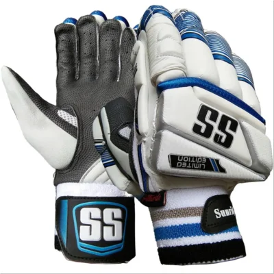 SS Limited Edition RH Batting Gloves, White/Blue