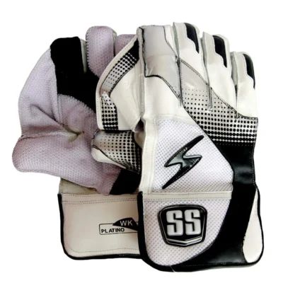 SS Platino Wicket Keeping Gloves , White/Black