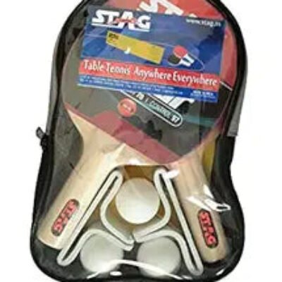 Stag Anywhere Everywhere Table Tennis Playset 2 Rackets & 3 Balls (Ball Colour – White)