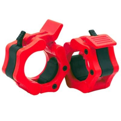 Prokick GA016 Olympic Barbell Rod Collar- Red -1 Pair (2 Pieces)