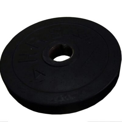 Prokick Rubber Weight Plate with Metal Bush 50 MM Bore, Black (Single)