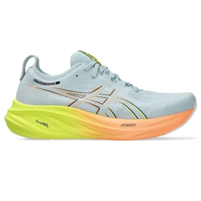 Asics Gel-Nimbus 26 Paris Men’s Running Shoes, Cool Grey/Safety Yellow