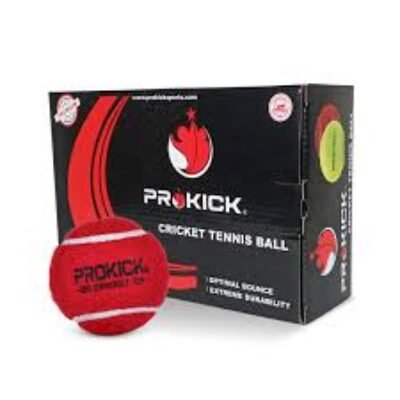 Prokick Heavy Weight Cricket Tennis Ball, Red (Pack of 6)