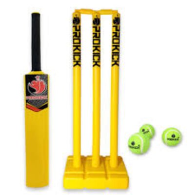 Prokick Plastic Cricket kit for All Age Groups and Sizes