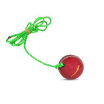 Prokick Leather Hanging Ball with Cord, Red – 1PC