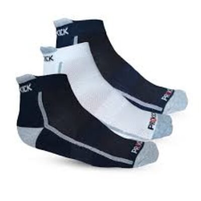 Prokick Low Ankle Socks for Men & Women, Assorted – Pack of 3