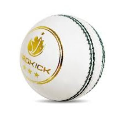 Prokick Tournament Four Piece Leather Cricket Ball, 12 Pc (White)