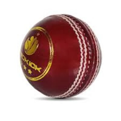 Prokick Tournament Four Piece Leather Cricket Ball, 12 Pc (Red)