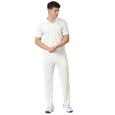 Prokick Elite Half Sleeves Cricket Jersey Set, T-Shirt with Trouser (Off White)