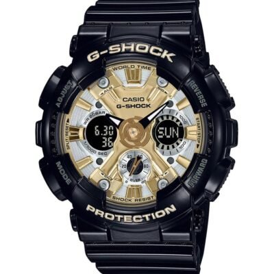 G-Shock Casio G-Shock GMA-S120GB-1ADR Gold-Silver Analog-Digital Dial Black Resin Strap Women’s Watch G1287