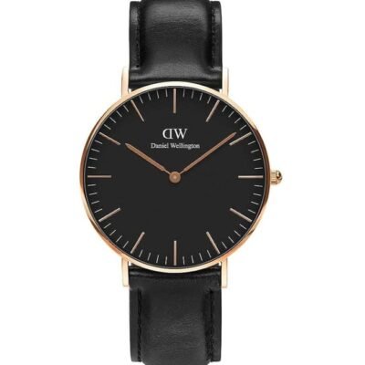 Deniel Wellington Classic Unisex Black Round Dial Analog Watch – DW00100139K