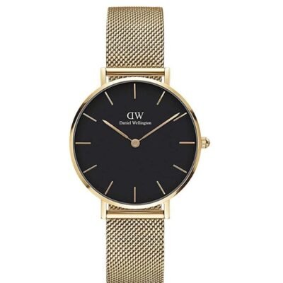 Deniel Wellington Petite Women Black Round Dial Analog Watch – DW00100347K