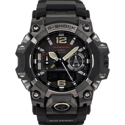 G-Shock Casio G-Shock Mudmaster GWG-B1000-1ADR Gray Ip Analog-Digital Dial Black Resin Strap Men Watch G1473