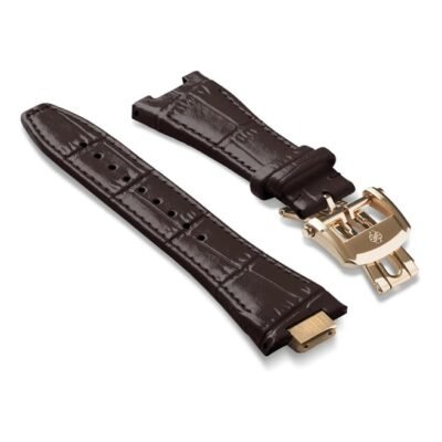 Golden Concept Brown Leather Watch Strap ST-41-CE-BR-G