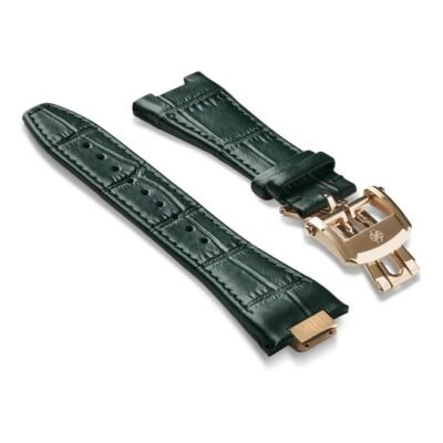 Golden Concept Green Leather Watch Strap ST-45-CE-GR-G