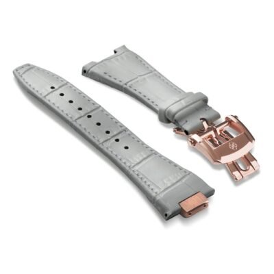 Golden Concept Grey Leather Watch Strap ST-41-CE-GY-RG