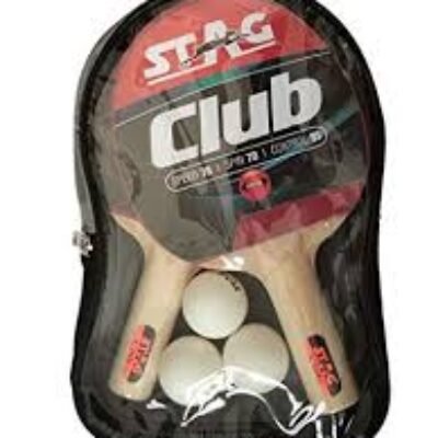 Stag Club Table Tennis Playset, 2 Racket with 3 Balls