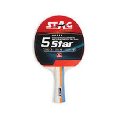 Stag 5 Star Table Tennis (T.T) Racket | Premium ITTF Approved Rubber| Beginner-Intermediate Series T.T Racquet|